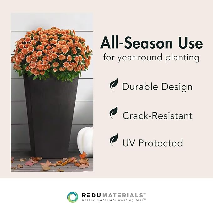 Tierra Verde 2-Pack Indoor & Outdoor Self-Watering Square Planters - Image 3