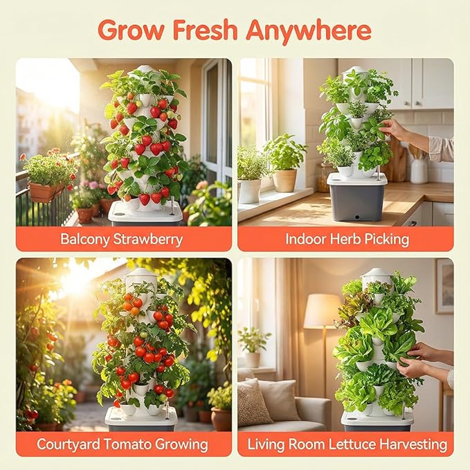 Vertical Hydroponic Tower Garden Growing System - Image 7