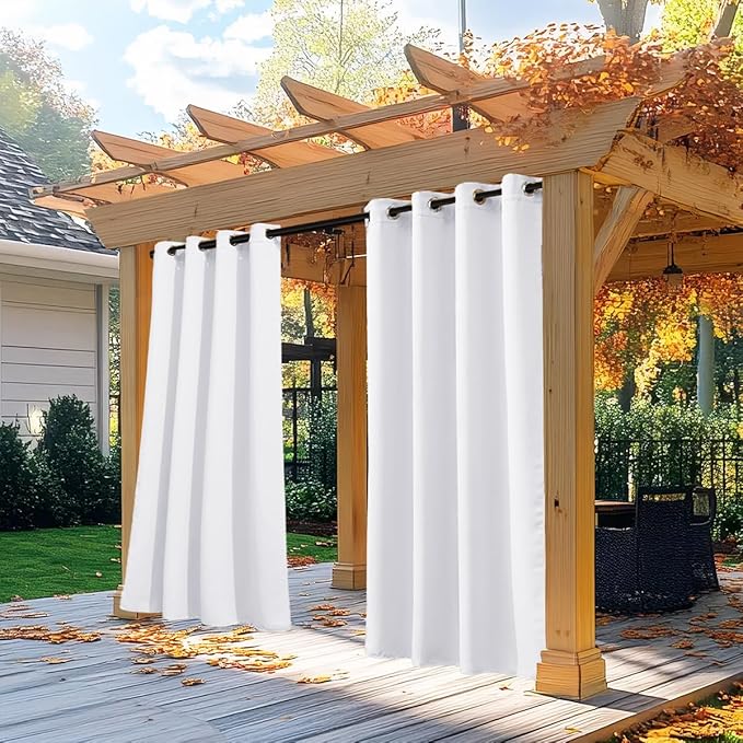 NICETOWN White Outdoor Curtains by NICETOWN