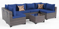 Kullavik 7 Pieces Outdoor Patio Furniture Set PE Wicker Rattan Sectional Sofa by KULLAVIK