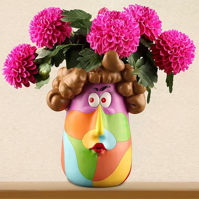 TOZLU Picasso Brutalist Beauty Face Flower Pot Ornaments Head Planter Pots - Image 5