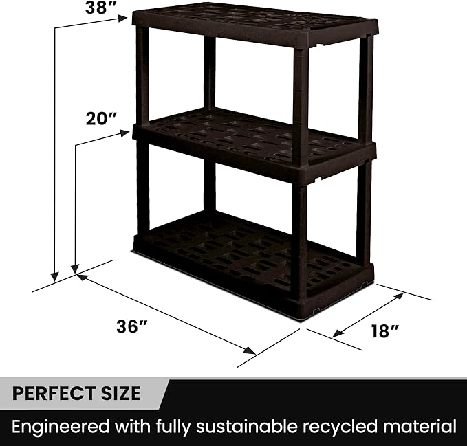 Oskar Heavy Duty Plastic Storage Shelves- - Image 3