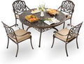 5-Piece Cast Aluminum Patio Furniture, Outdoor Dining Sets by Unknown