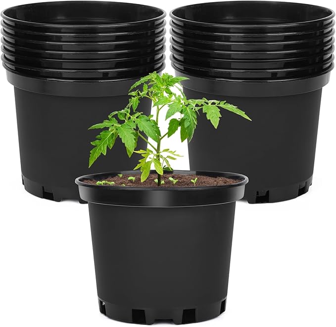 GREANER Nursery Pots, 1 Gallon Durable Flower Pots by GREANER