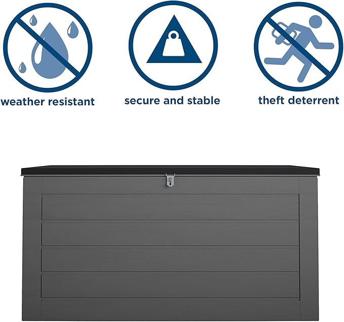 Cosco Outdoor Living 88180BGY1E Cosco Outdoor Patio Storage, Extra Large - Image 5
