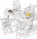 Ciokea Outdoor Bar Height Table Set of 5, Heavy-Duty All-Weather HDPE Patio Bar by CIOKEA