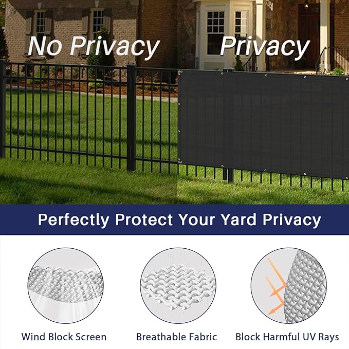 Windscreen4less Privacy Fence Screen Heavy Duty Windscreen Fencing Mesh Fabric - Image 3