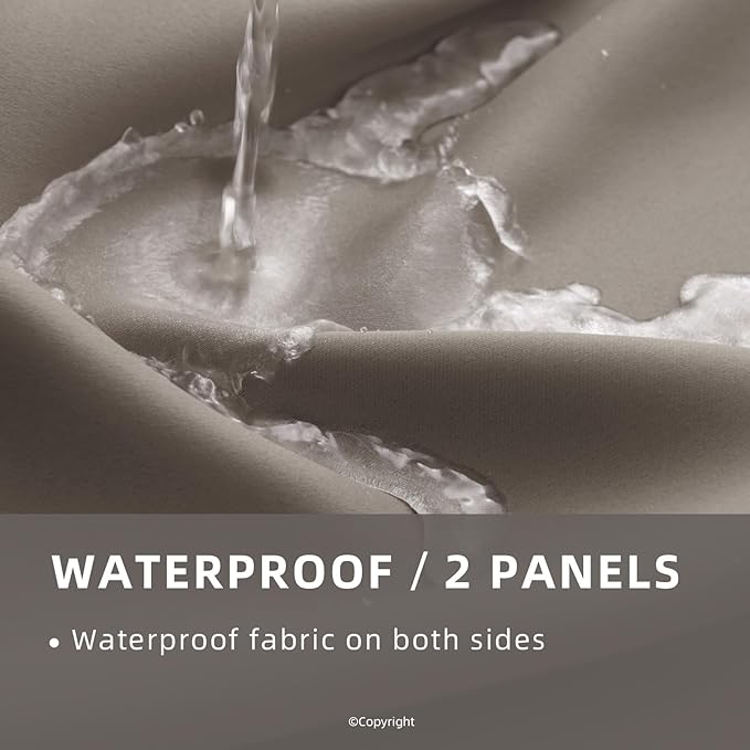 Waterproof Outdoor Curtain W52 x L63 - Image 2