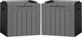 Flamaker 2 Pack Deck Box 31 Gallon Waterproof Resin Storage Box by Flamaker