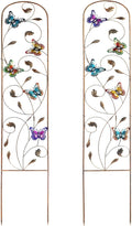 SUNNYPARK Set of 2 Butterfly Metal Garden Trellis by SUNNYPARK