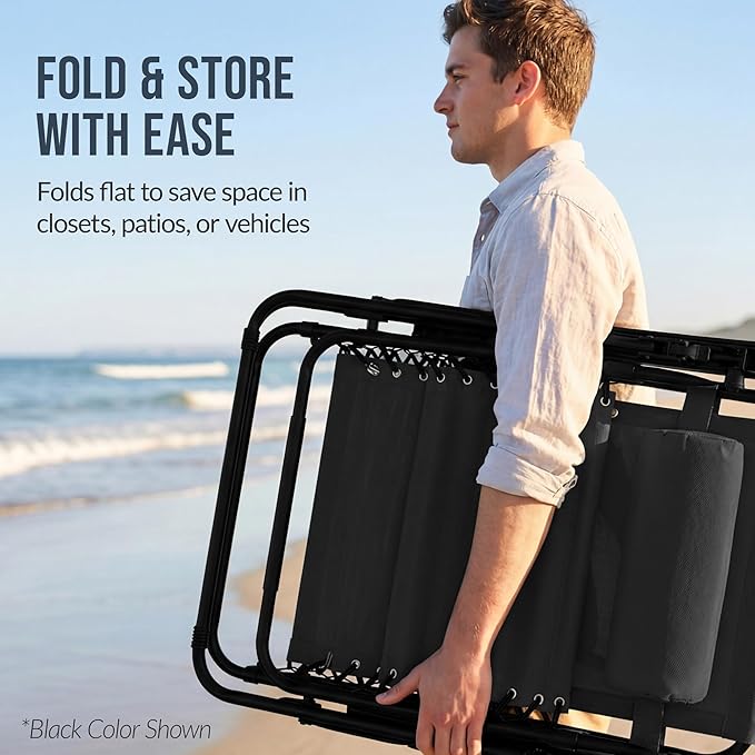 Best Choice Products Set of 2 Extra Wide Adjustable Steel Mesh Zero Gravity - Image 7