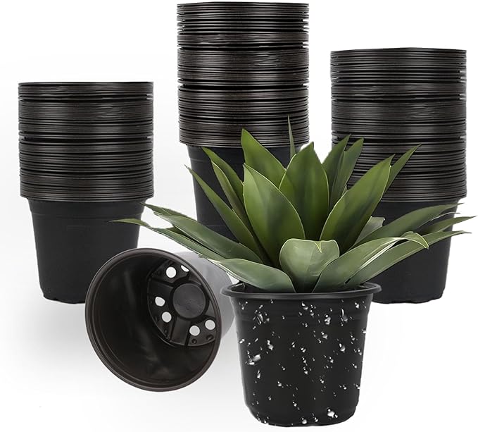 100 Packs Nursery Pots, 3 Inches Plastic Nursery Pots by TAQIXI