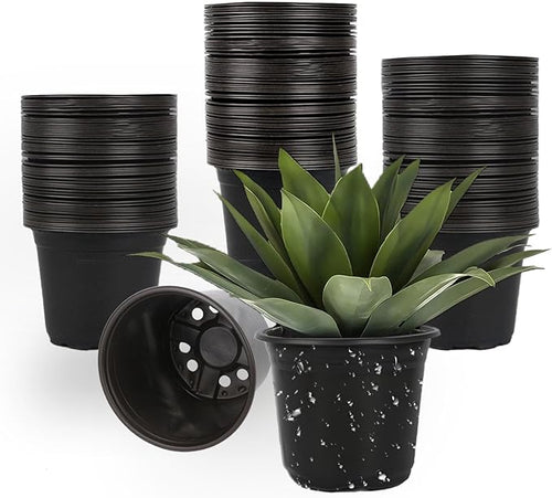 100 Packs Nursery Pots, 3 Inches Plastic Nursery Pots by TAQIXI