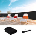 LOVE STORY Custom Size 3.3'x19' Black Balcony Privacy Screen, UV Block Privacy by LOVESTORY