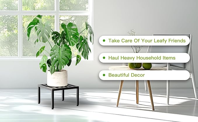 Zhongma 2 Pack 12" Fully Assembled Sturdy Potted Plant Stand Flower Pot Holder - Image 6