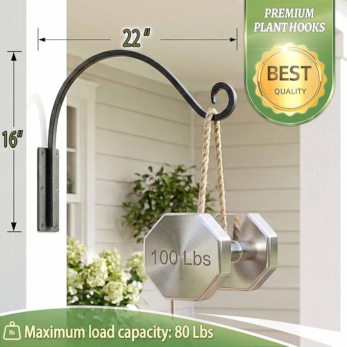 Qiang Ni Heavy-Duty Plant Hanger Outdoor: 100 lbs Hanging Plant Hook - Image 4