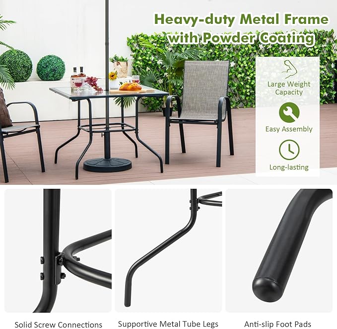 Tangkula 35 Inch Patio Dining Table - Image 6