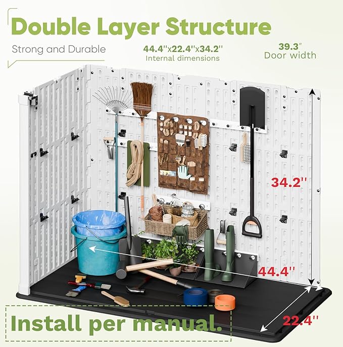 Devoko Outdoor Storage Cabinet 26 Cu Ft - Image 2