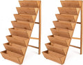 Giantex 8-Tier Wooden Vertical Raised Garden Bed Set of 2, Freestanding Plant by Giantex