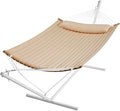 SUPERJARE Hammock with Stand, 2 Person Heavy Duty Hammock with Padded Cotton by SUPERJARE