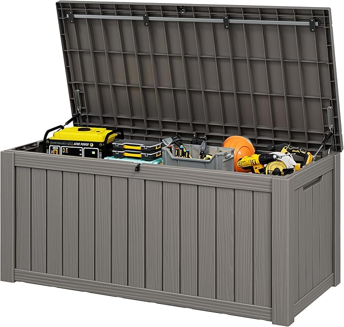 Outdoor Storage Box, Resin Deck Boxes Indoor and outdoor, Waterproof Storage - Image 5