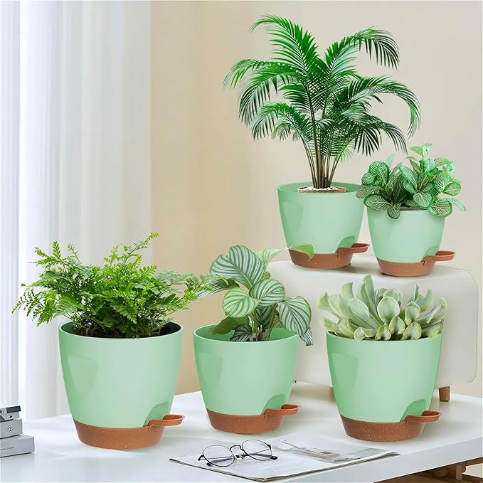 5-Pack Plant Pots with Drainage - Image 6