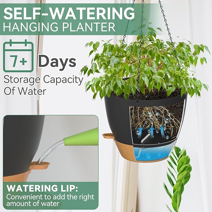 ZMTECH 12 Inch Hanging Planters - Image 4