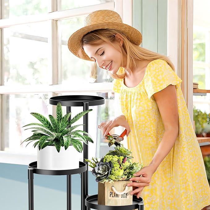 3 Tier Metal Corner Plant Stand Indoor Outdoor, Heightened widened 30'' Tall - Image 7