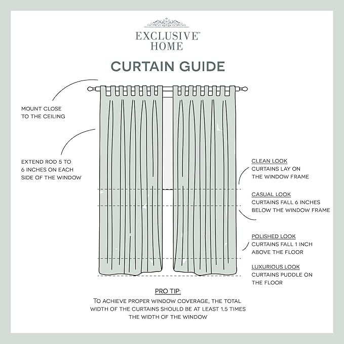 EXCLUSIVE HOME Cabana Solid Indoor/Outdoor Light Filtering Hook-and-Loop Tab - Image 5