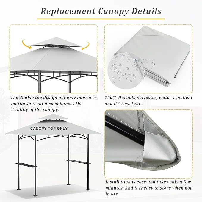 Grill Gazebo Replacement Canopy Top - Image 6