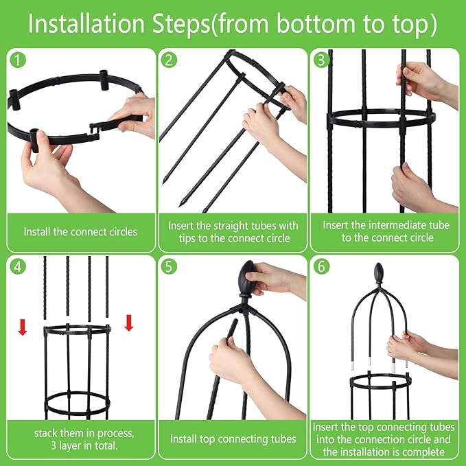 2 Pack 5Ft Tall Garden Obelisk Trellis - Image 5