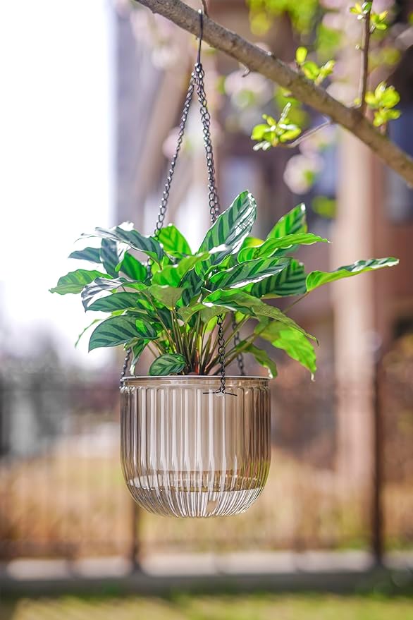 Melphoe 2 Pack Self Watering Hanging Planters Indoor Flower Pots, 6.5 Inch - Image 7