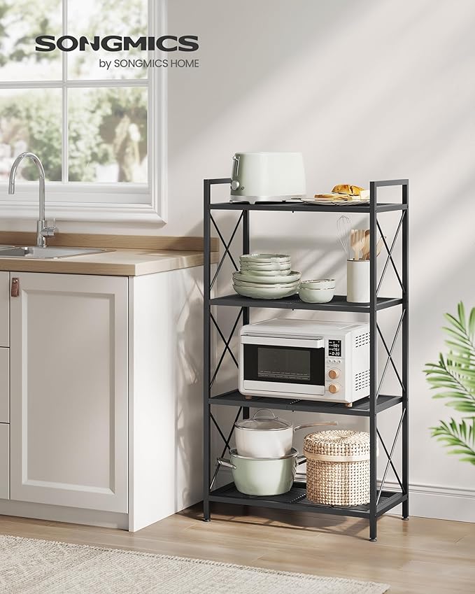 SONGMICS 4-Tier Metal Storage Rack, Shelving Unit - Image 2