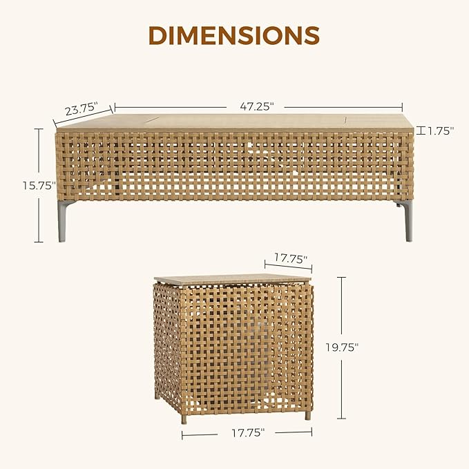 Grand patio 16-Piece Patio Furniture Set - Image 7