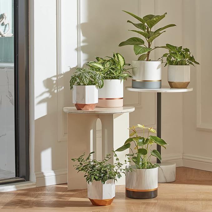 LA JOLIE MUSE White Ceramic Flower Pots - Image 3