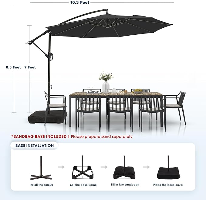wikiwiki 10ft Patio Umbrella - Image 6
