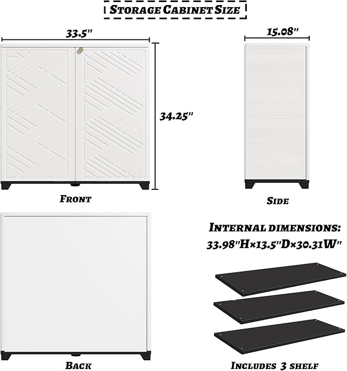 Outdoor/Indoor Storage Box, Resin and Plastic Storage Cabinet Waterproof - Image 4