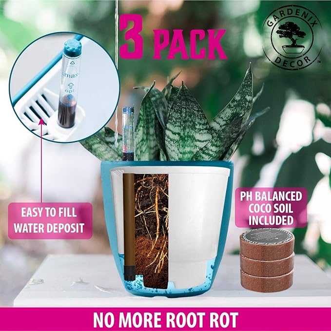 GARDENIX DECOR Self Watering Pots - Image 4