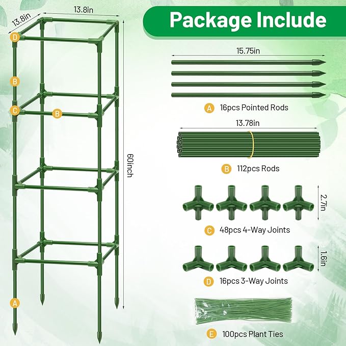 Legigo 4 Pack Square Tomato Cages - Image 4