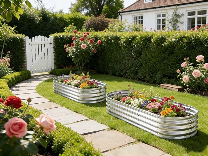 6 ft x 2 ft Raised Garden Bed Metal Elevated Planter - Image 4