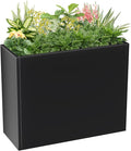 Metal Large Planter Box 36" L x 12" W x 26" H, Heavy Duty Tall Rectangle by Baotree