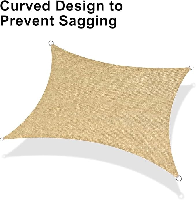 LOVE STORY Custom Size 10'x15' Sand Sun Shade Sail Rectangle UV Block Canopy - Image 6