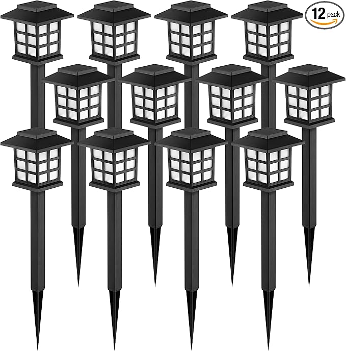 GIGALUMI Solar Outdoor Lights, 12 Pack LED Solar Lights Outdoor Waterproof by GIGALUMI
