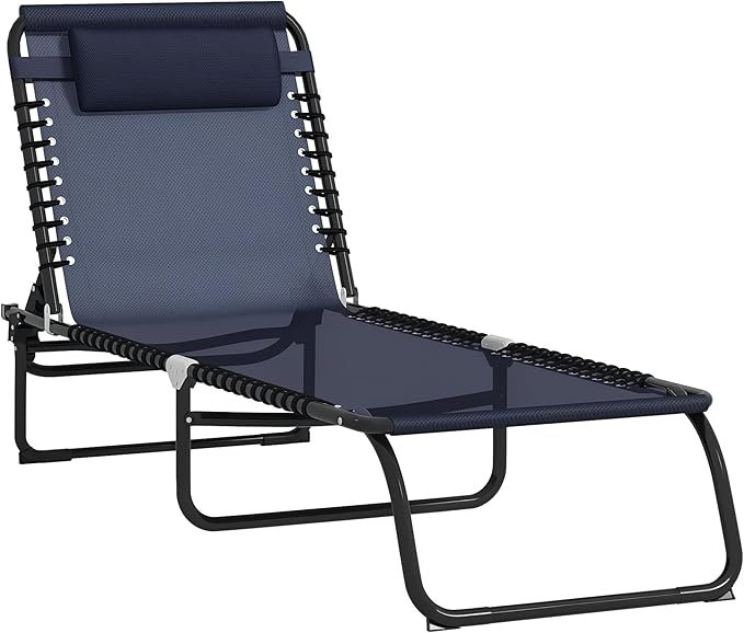 Outsunny Folding Chaise Lounge Chair, Patio Sun Tanning Chair, Outdoor Chaise by Outsunny