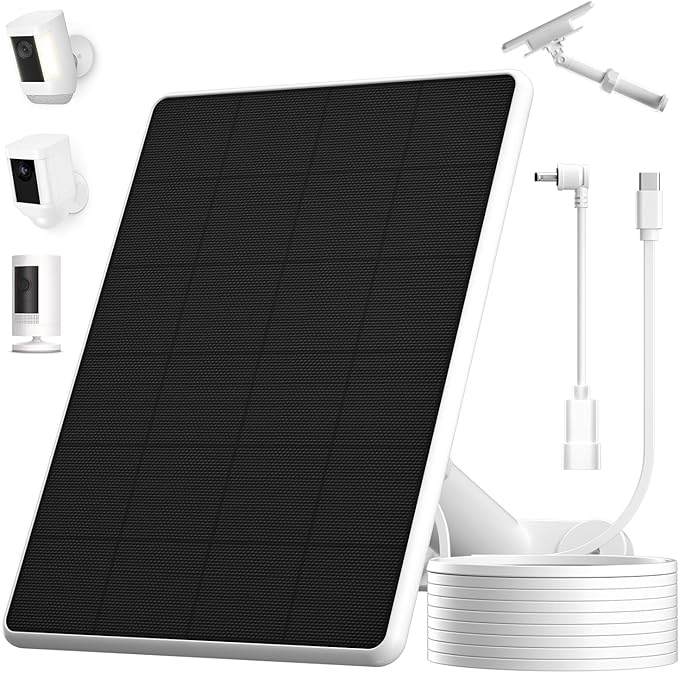 6W Solar Panel for Ring Spotlight Cam Battery & Stick Up Cam Battery, by Unknown