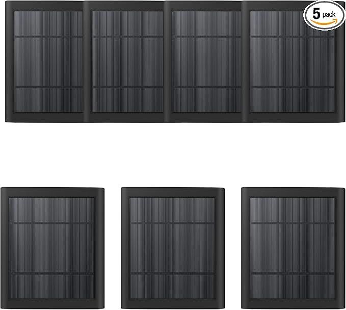 USB-C to Ring Barrel Plug 7Pack 4W Solar Charger by Paodekua