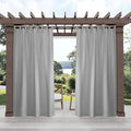 Exclusive Home Cabana Solid Indoor/Outdoor Light Filtering Hook-and-Loop Tab by Exclusive+Home