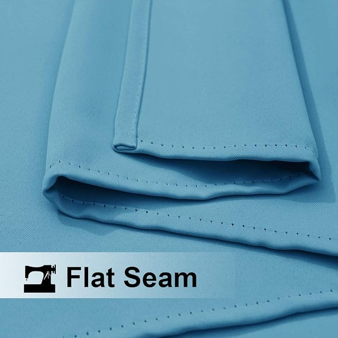 NICETOWN Outdoor Curtains for Patio Waterproof Set of 2, W52 x L84, Teal Blue - Image 7