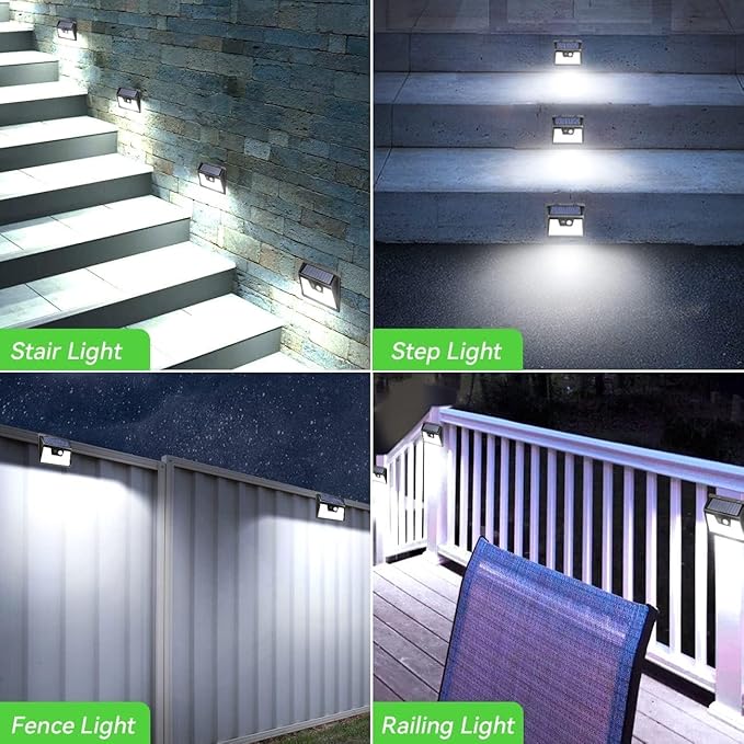 Peasur Solar Lights Outdoor Motion Sensor, 140 LED Solar Powered Fence Light - Image 2