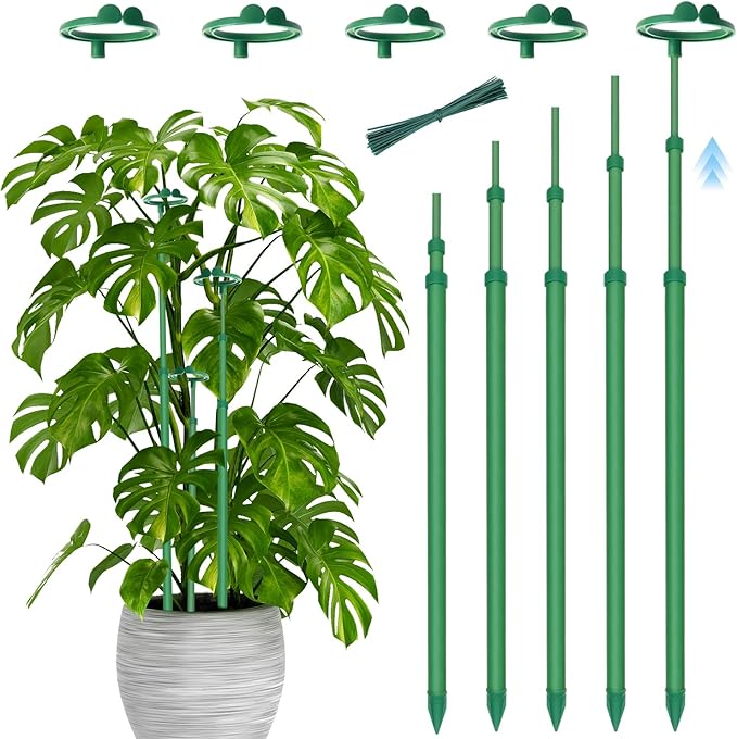 Telescoping Plant Stakes, Plant Sticks Support Tall by Stroller